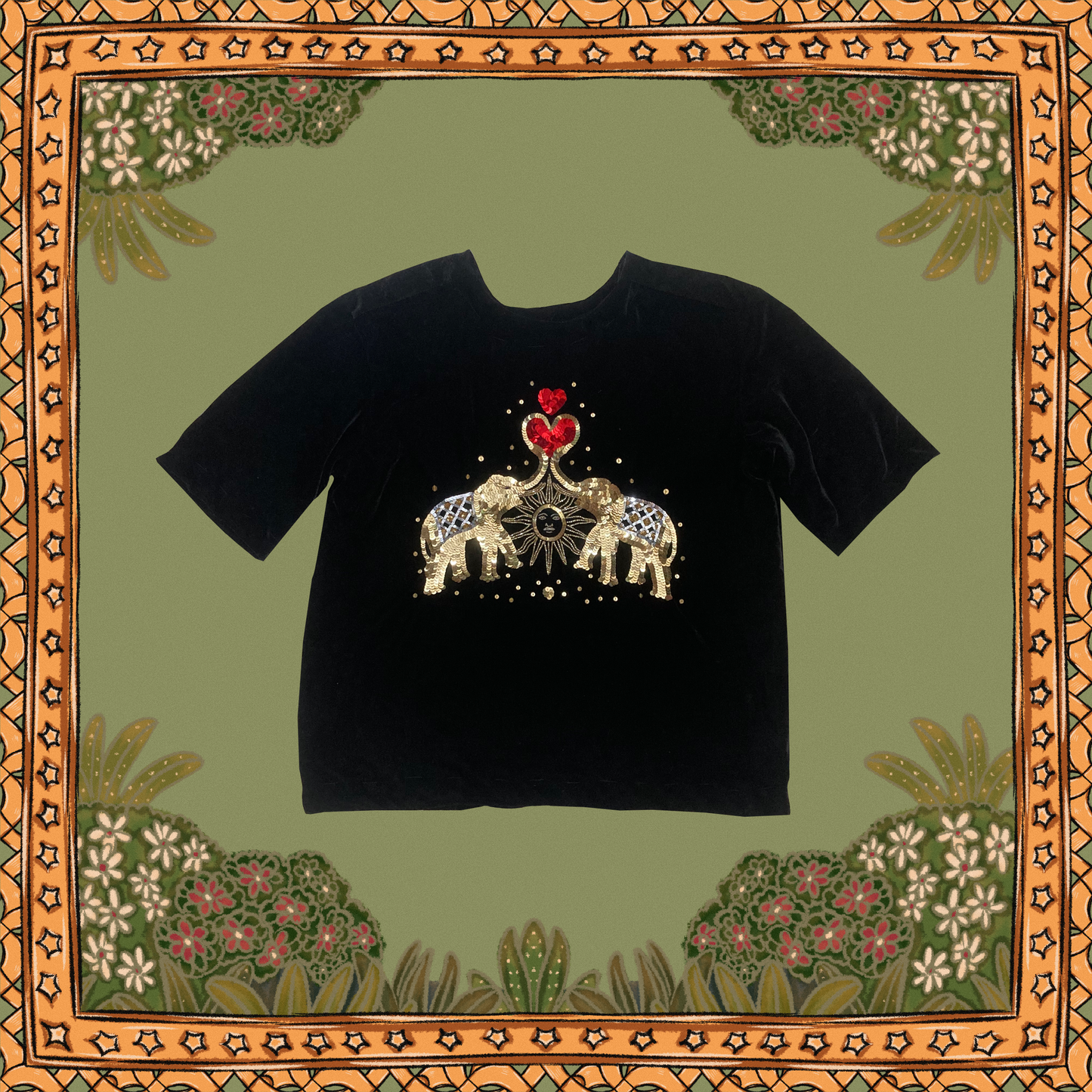 Majestic Aishr Elephants Top - Unisex