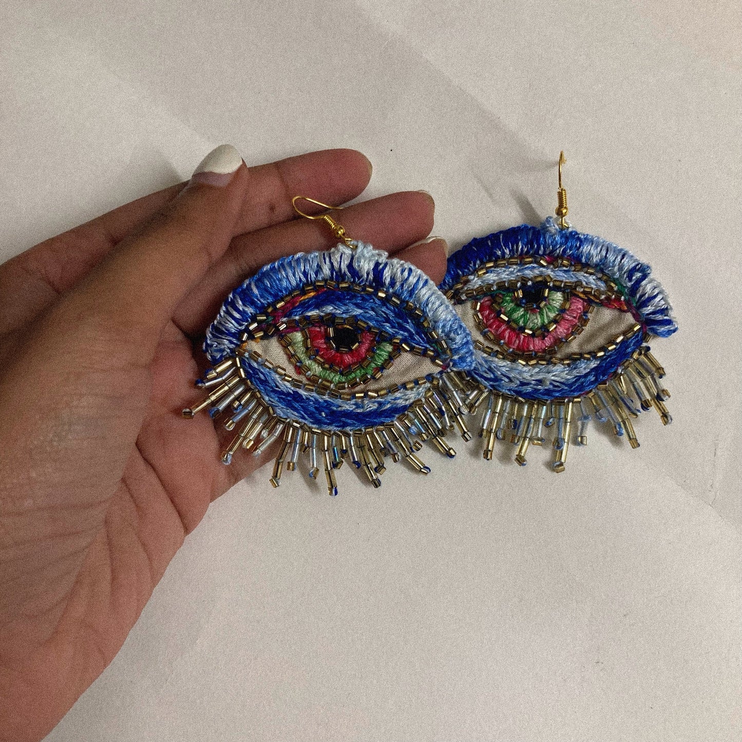 Blue Ice Eye Earrings