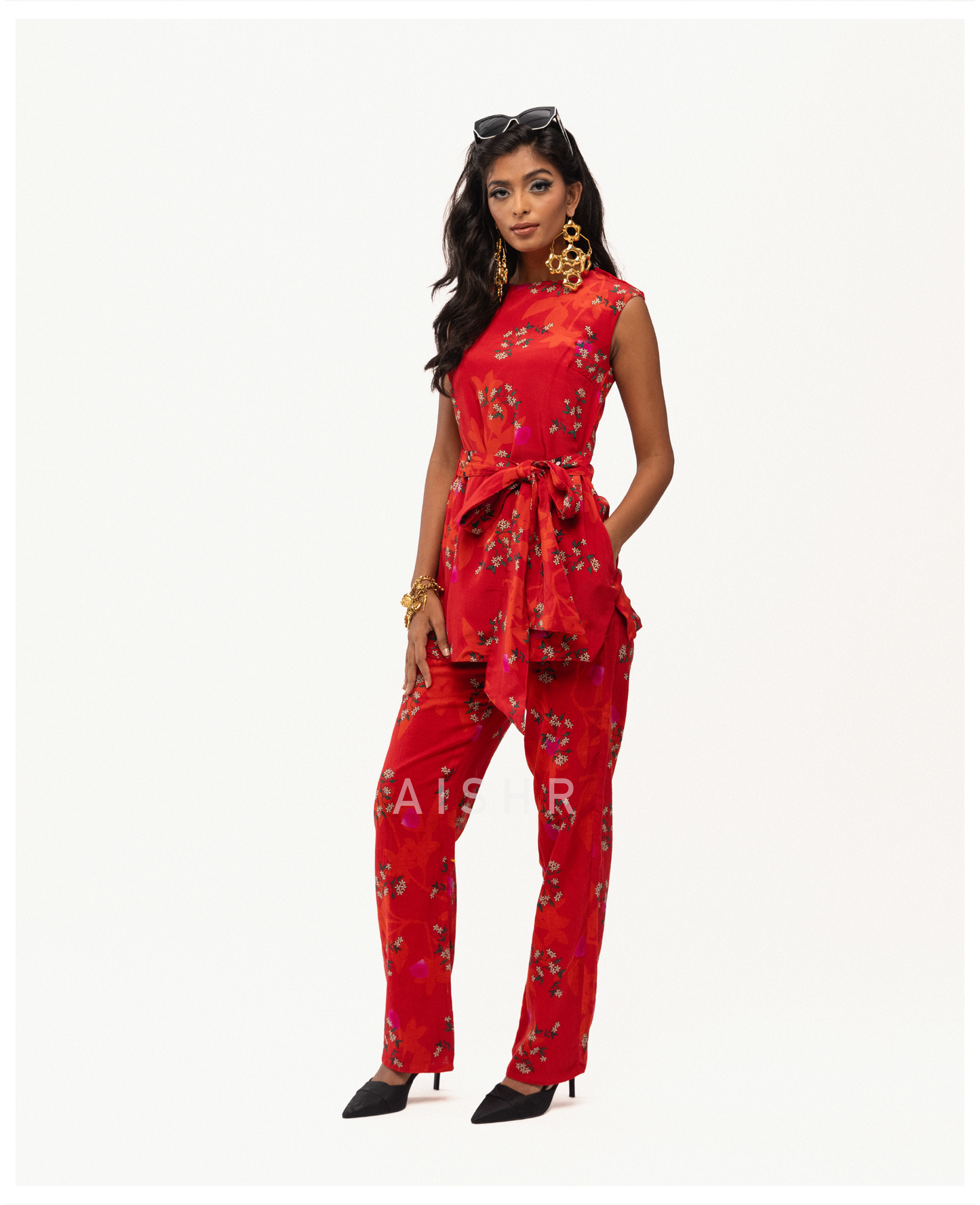 Red Jasmine Co-ord Set