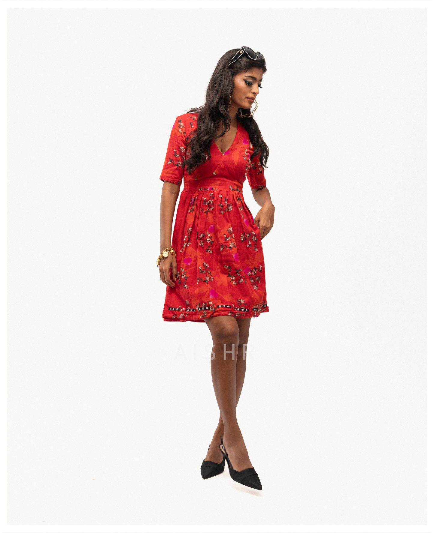 Red Jasmine Short Dress