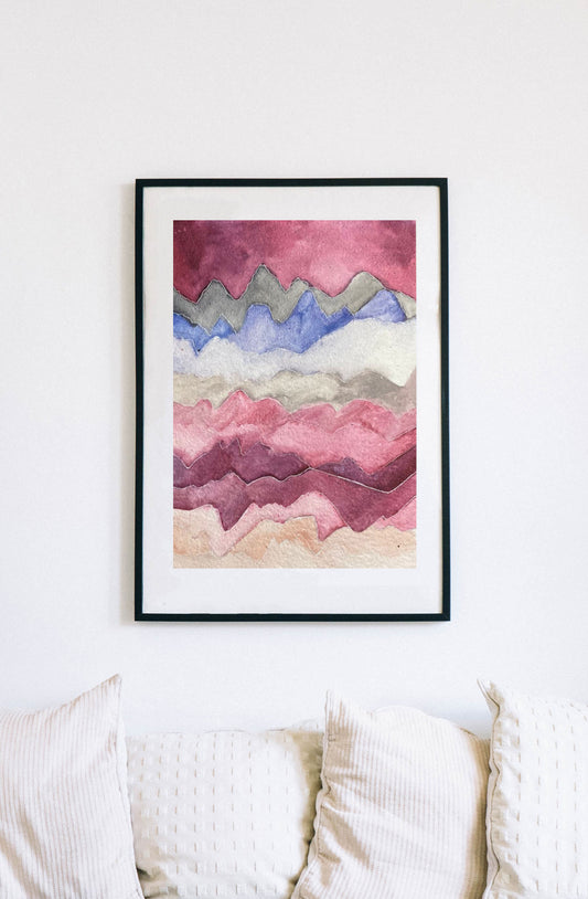 Abstract Mountains Original Artwork