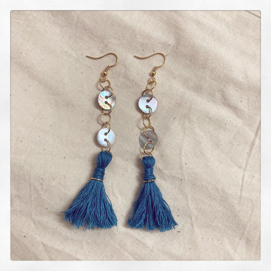 Blue Shell Earrings
