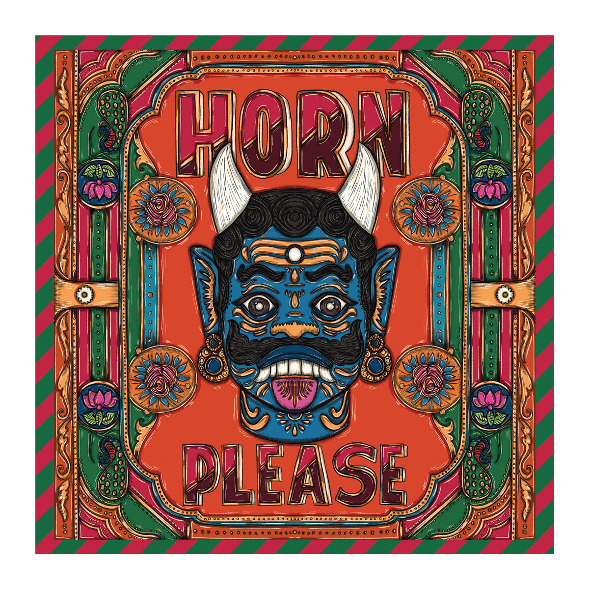 Horn Please Saree