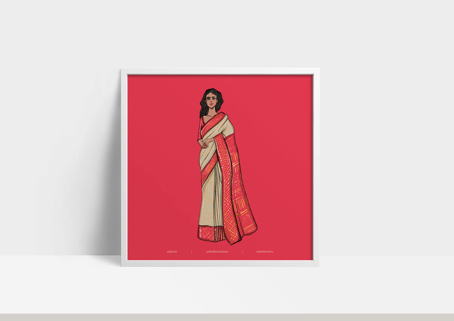 Woman in Saree - Red